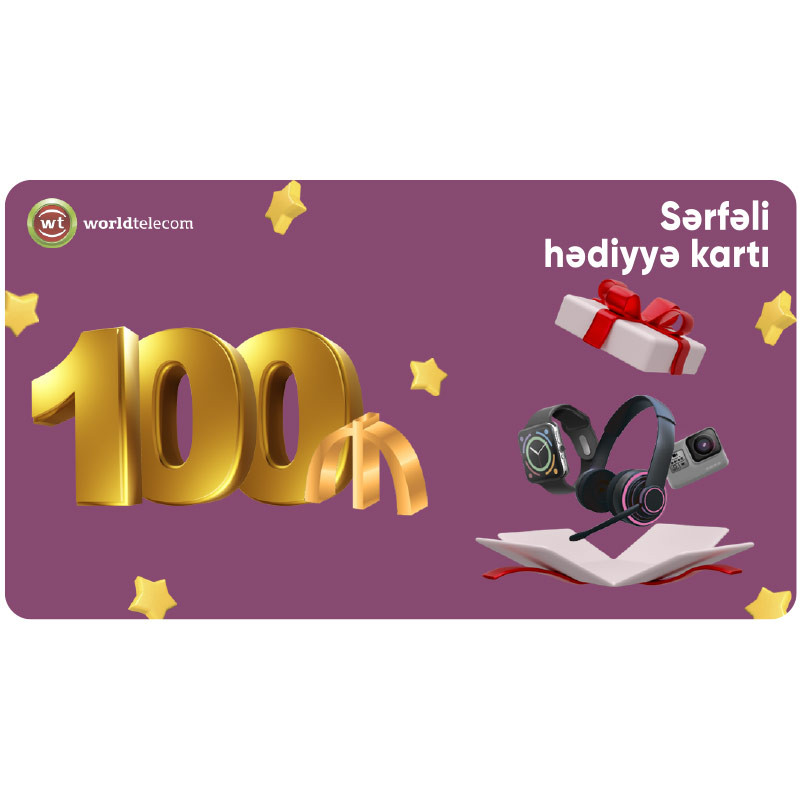 WT Hədiyyə kartı - 100₼