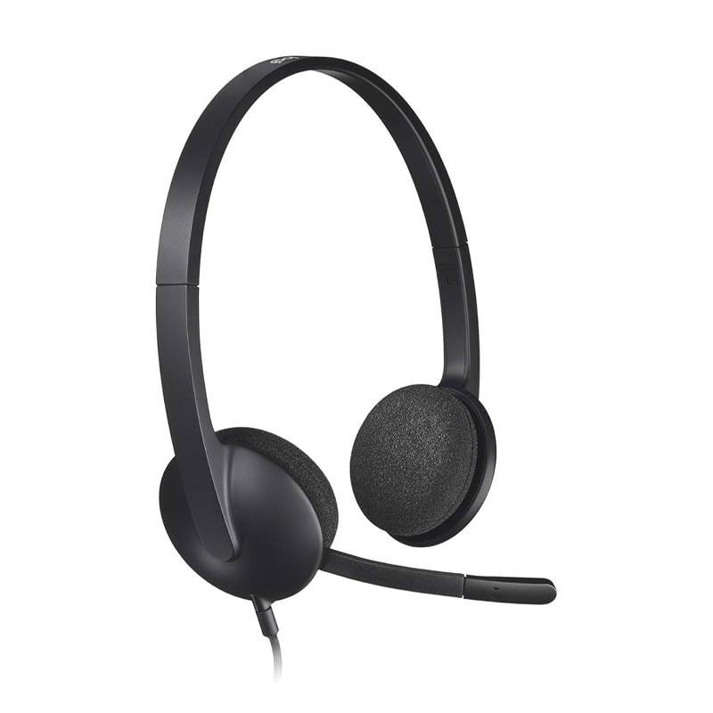 Logitech H340 USB Computer Headset Black