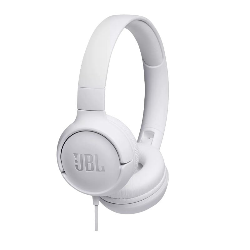 JBL Tune 500 Wired On-Ear Headphones White