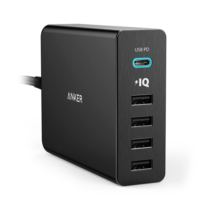 Anker Powerport+ 5 Ports USB-C A2053 Charger Black
