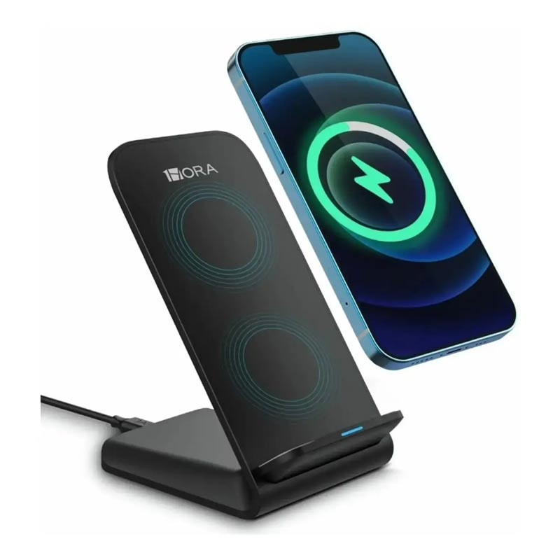 1Hora 15W Wireless Charger Stand Dual GAR157 (Black)