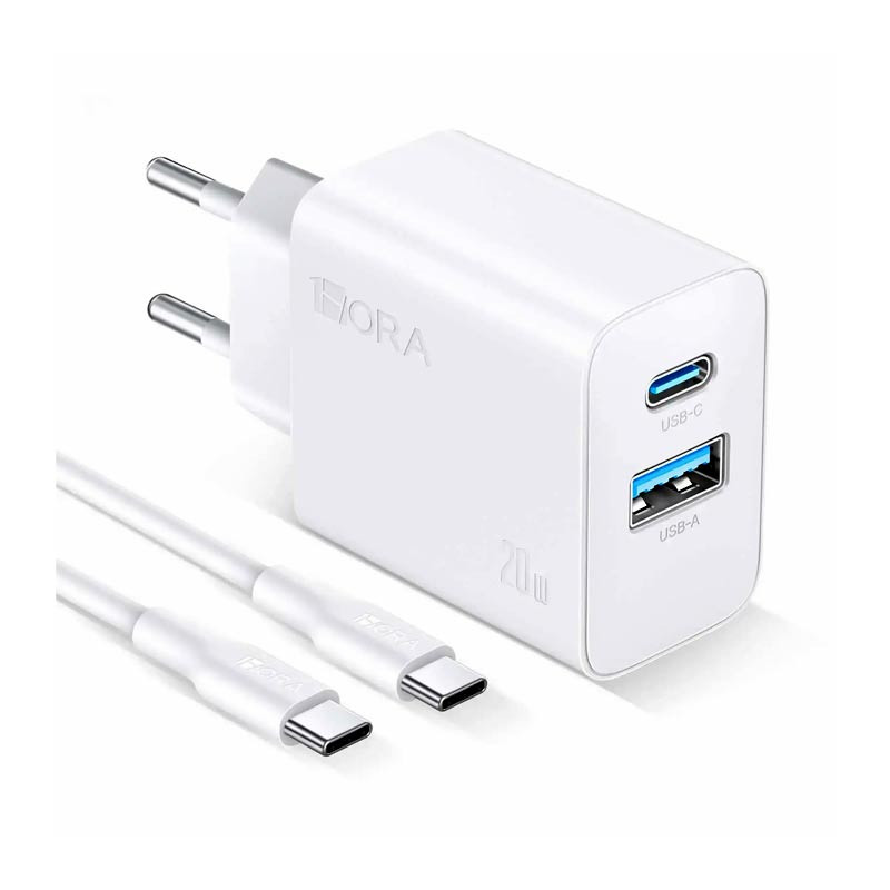 1Hora Fast Charger 20W Dual + Type-C GAR162 (Black)