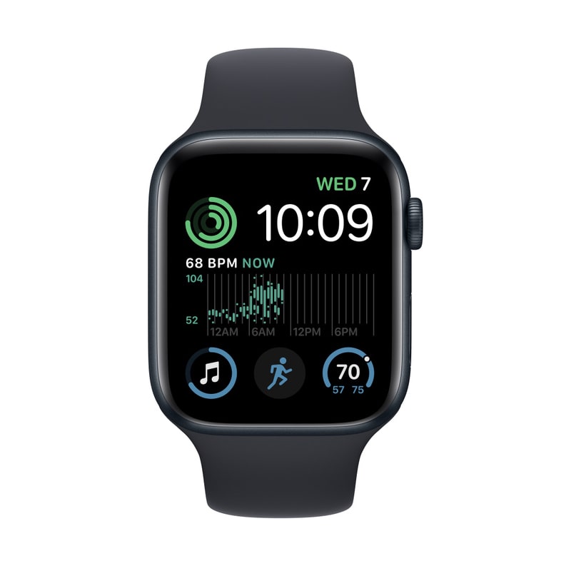 Apple Watch SE (2nd Gen) 44mm Midnight Aluminum Case with Midnight Sport Band